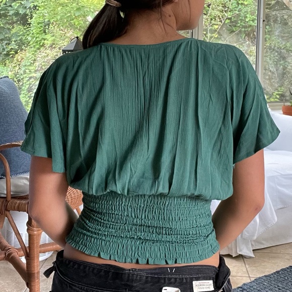 Abercrombie greenish blue blouse, size S - Picture 3 of 3